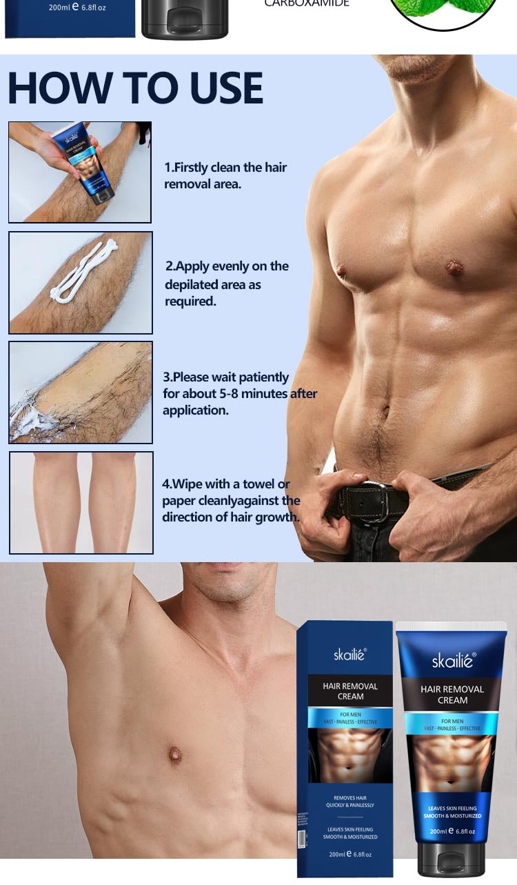 Crema depilatoria para hombres