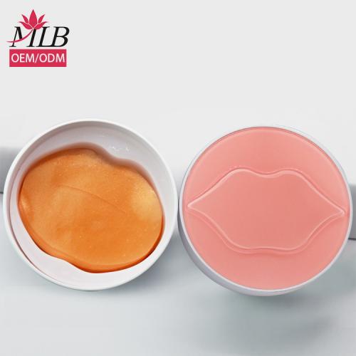 Máscara de parche labial de hidrogel dorado para las arrugas
