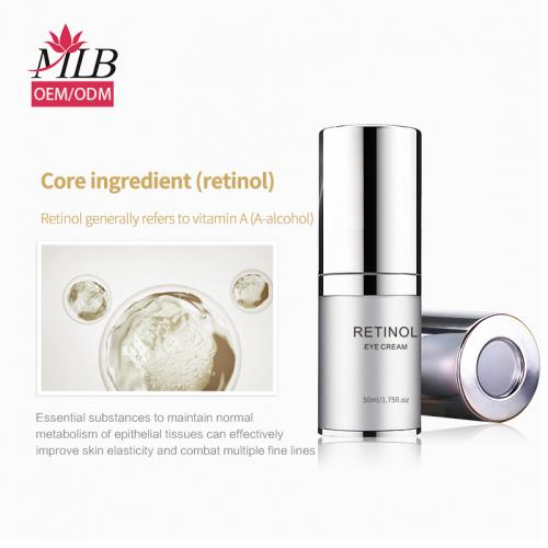 Crema de ojos con retinol de marca privada