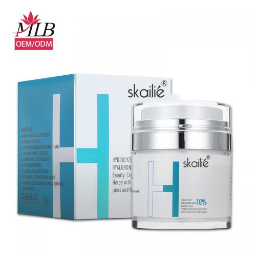 Crema facial hidratante con ácido hialurónico