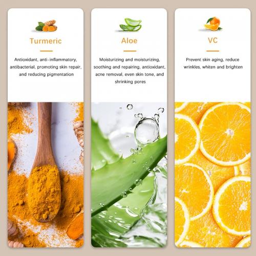Crema facial iluminadora de cúrcuma