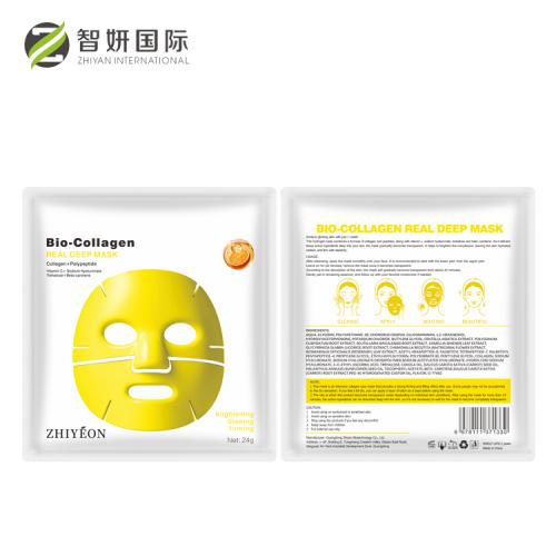 Máscara facial reafirmante de colágeno transparente brillante