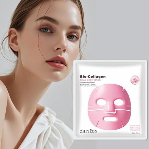 Máscara facial refrescante refrescante de colágeno.