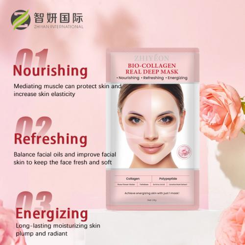 máscara facial refrescante de colágeno refrescante transparente