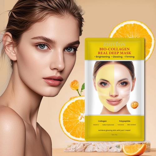 máscara facial brillante transparente de colágeno