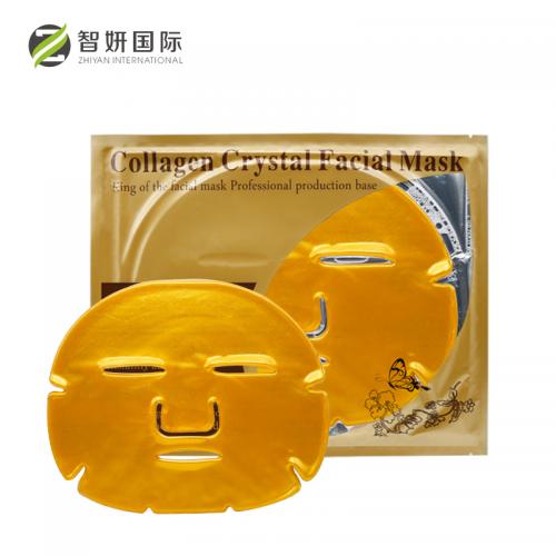 Mascarilla facial de cristal de colágeno dorado
