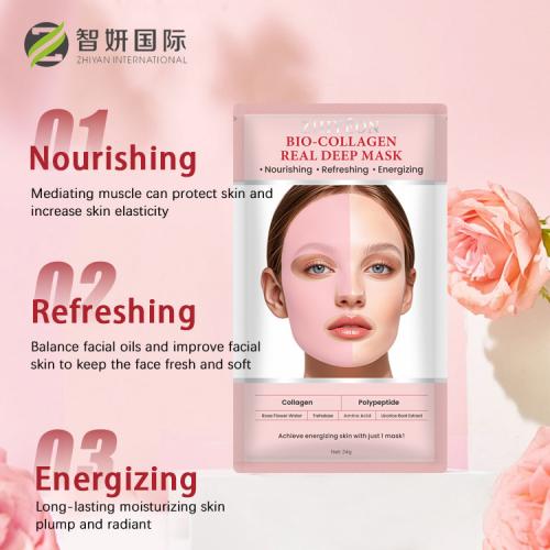 máscara facial refrescante de colágeno refrescante transparente